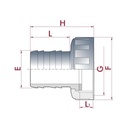 PVC cevna spojka z matico ¾" IG x 16 mm-0