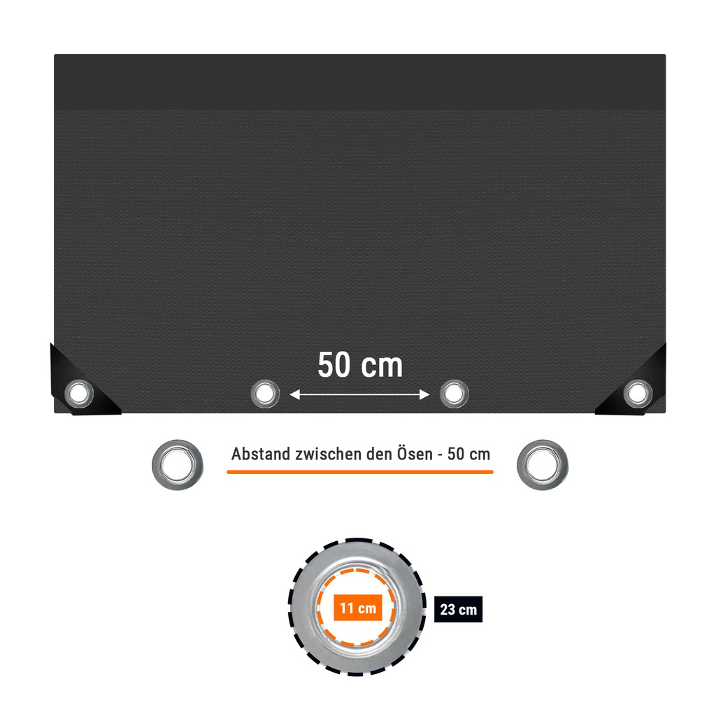 Gradbiščna ponjava 160g/m² bela PE 1,76m x 3,41m-1