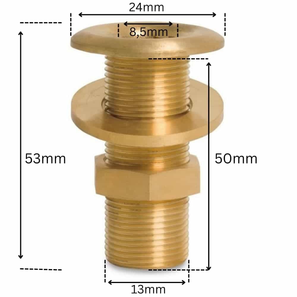 Navojni fiting medeninasti prehodni spoj 1/4" AG-2