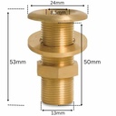 Navojni fiting medeninasti prehodni spoj 1/4" AG-2