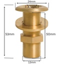 Navojni fiting medeninasti prehodni spoj 1/4" AG-0