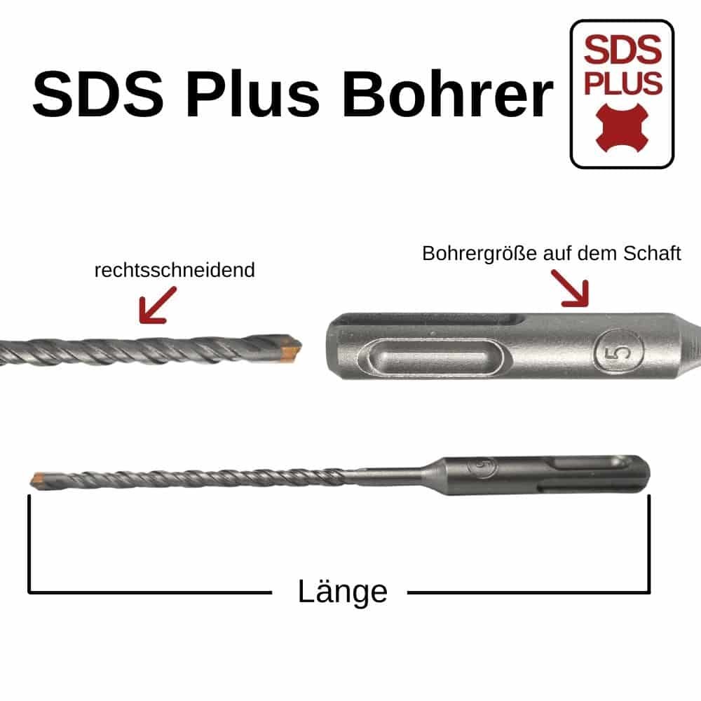 Sveder za kladivo za SDS-PLUS 4-rezilni Ø 5,0mm x 110mm dolžina-0