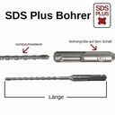 Vrtalni stroj za kladivo za SDS-PLUS 4-rezalnik Ø 6,0mm x 210mm dolžina-0