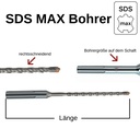 Vrtalni sveder za SDS-MAX 4-rezilni Ø 25,0 mm x 520 mm dolžina-0