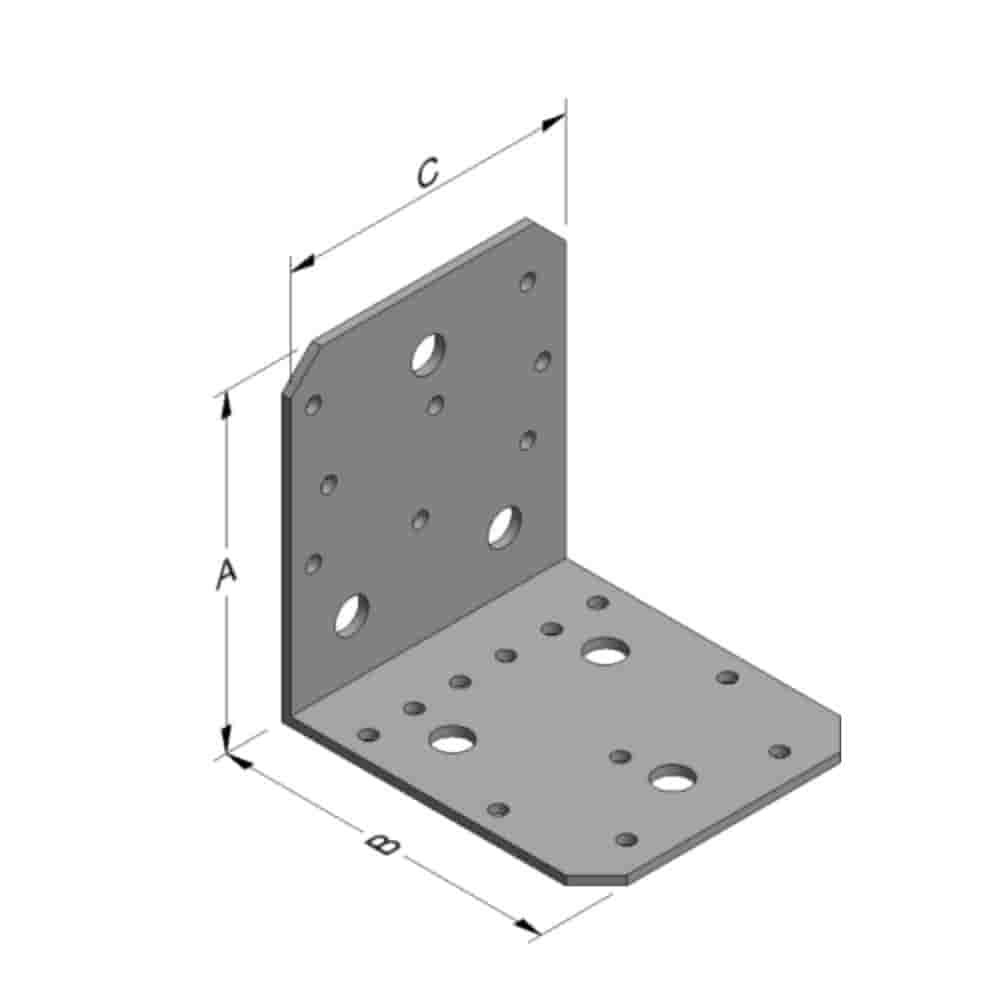 Kotna povezava 103 x 103 x 90 x 3 mm brez rebra-0