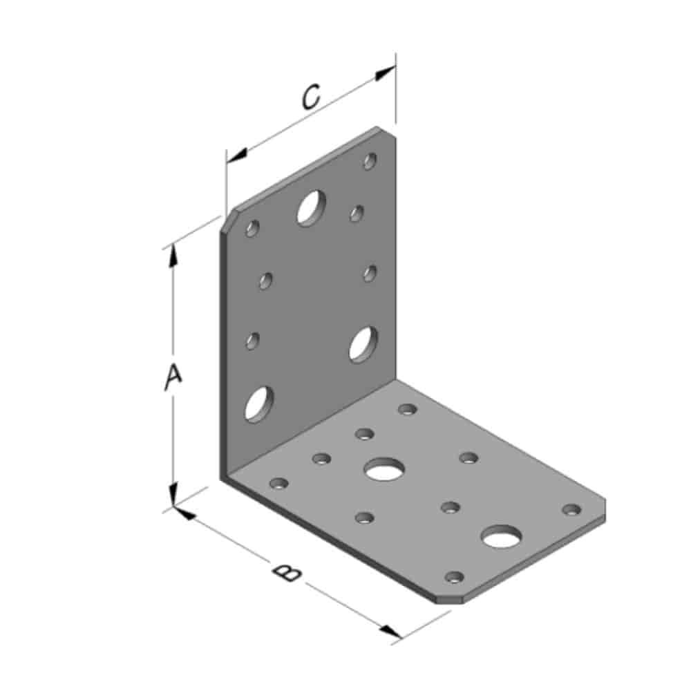 Kotna povezava 88 x 88 x 65 x 2,5 mm brez rebra-0