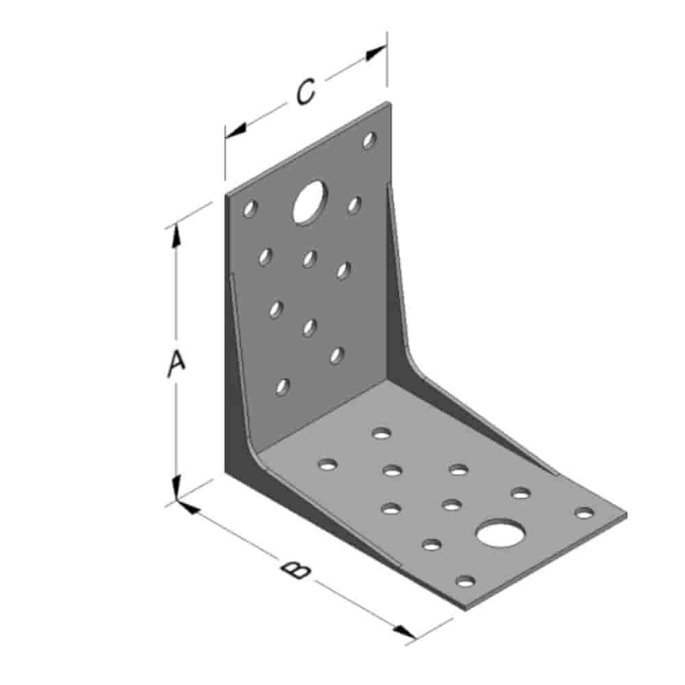 Kotna povezava 89 x 89 x 60 x 1,5 mm z rebrom-0