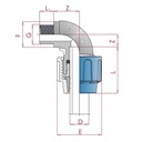 PP PE cevna spojka 90° kot 40 x 1 1/2" AG-0