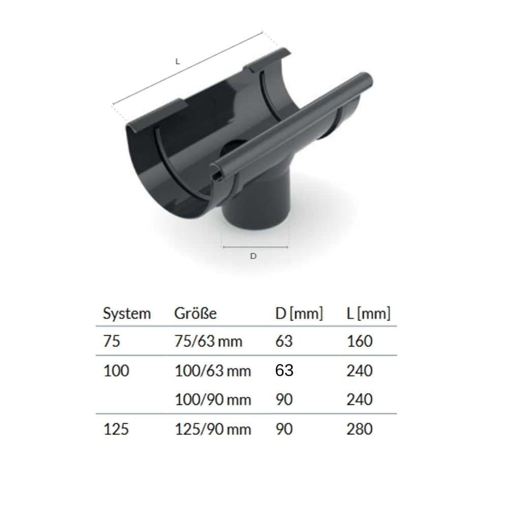 Stutzen rjava Sistem 100/90-0