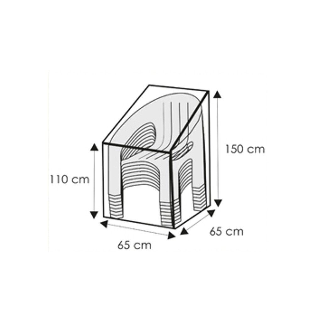 Prozorna zaščitna prevleka za zložljive stole, približno 65x65x110/150-0