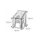 Prozorna zaščitna prevleka za zložljiv stol, približno 65x65x110/150-0