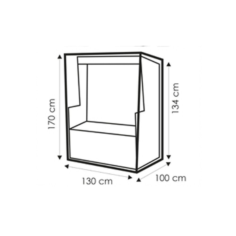 Prozorna zaščitna prevleka za plažni stol, približno 130x100x170/134-0