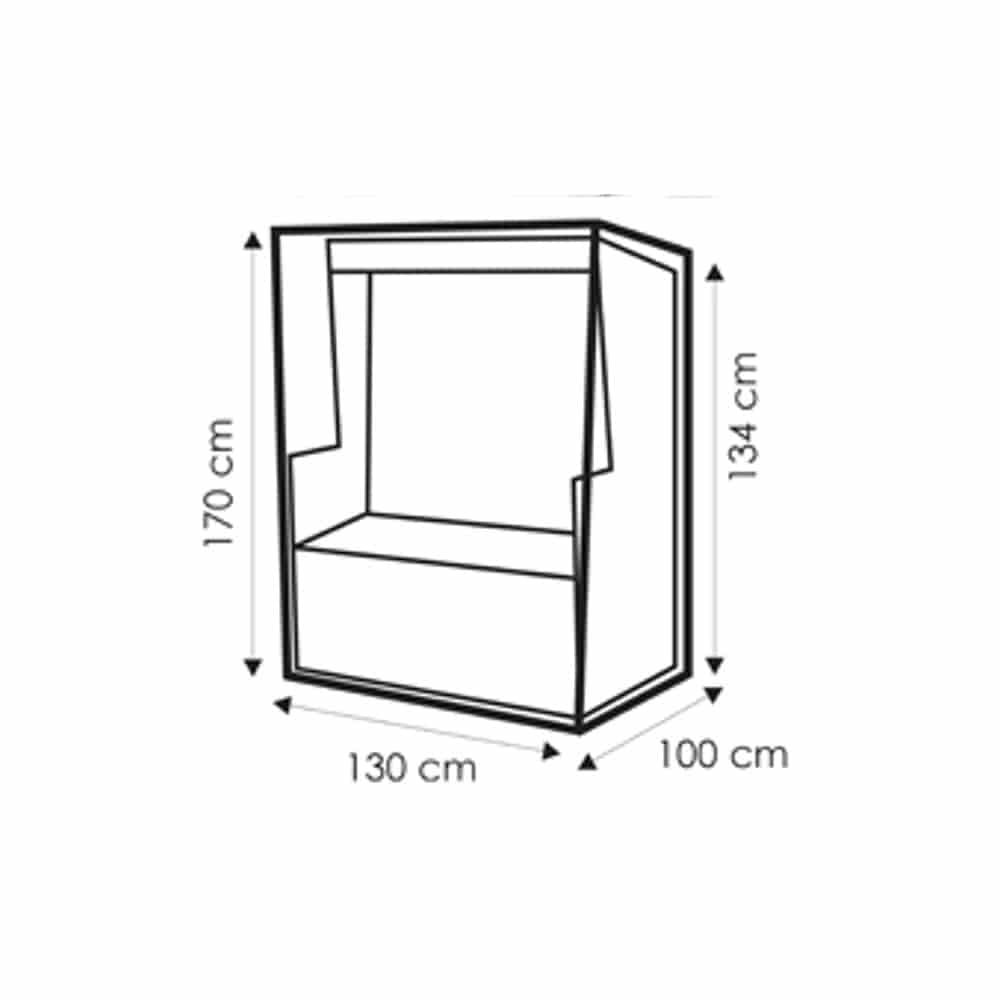 Prozorna zaščitna prevleka za plažni stol, pribl. 130x100x170/134-0