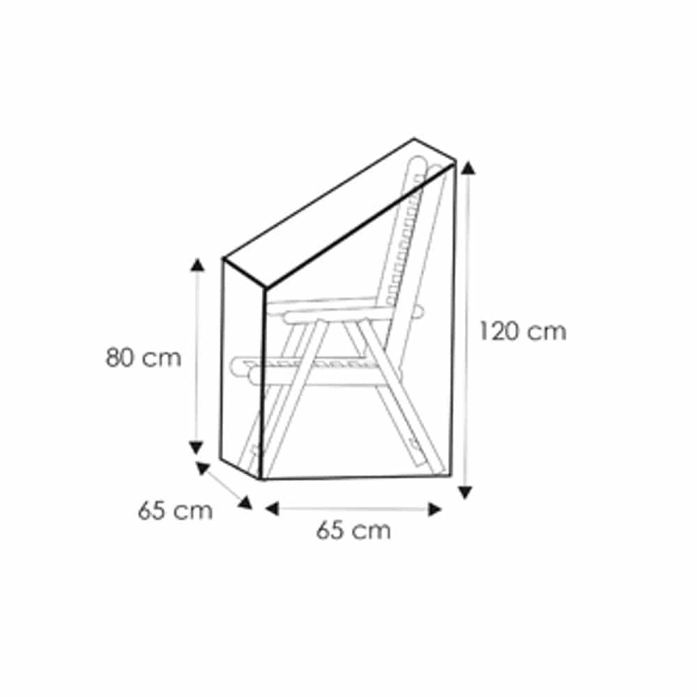 Prozorna zaščitna prevleka za nastavljiv stol, ca.65x65x120/80-0