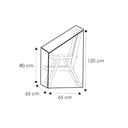 Prozorna zaščitna prevleka za nastavljiv stol, približno 65x65x120/80-0