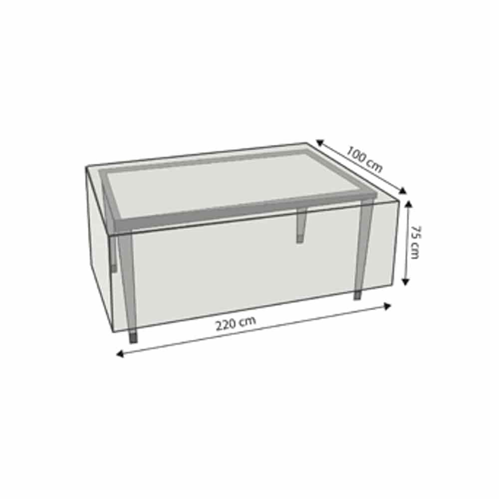 Prozorna zaščitna prevleka pravokotne mize, približno 220x100x75-0