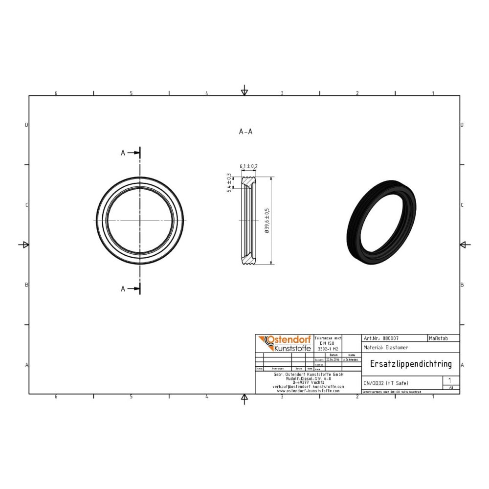 Nadomestni tesnilni obroč DN/OD 32 (HT Safe)-1