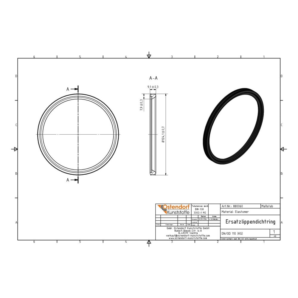 KG Nadomestni tesnilni obroč DN/OD 110 (KG PVC)-1