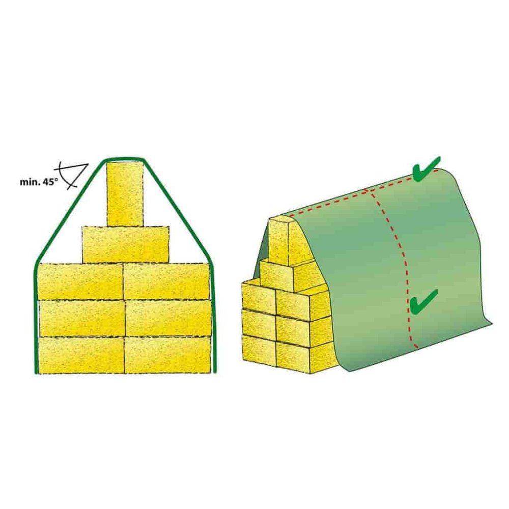 Zaščitna folija iz slame 140g/m² 15, 6m x 25m (390m²)-3