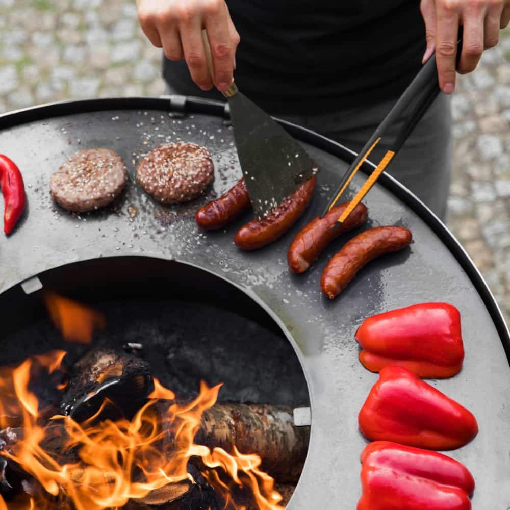 Grill plošča iz naravnega jekla za kurišče 102 cm-1