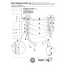 Visok paketni voziček z 2 rešetkastima stenama + 5 polic 400 kg nosilnosti Tip S + EasySTOP-0