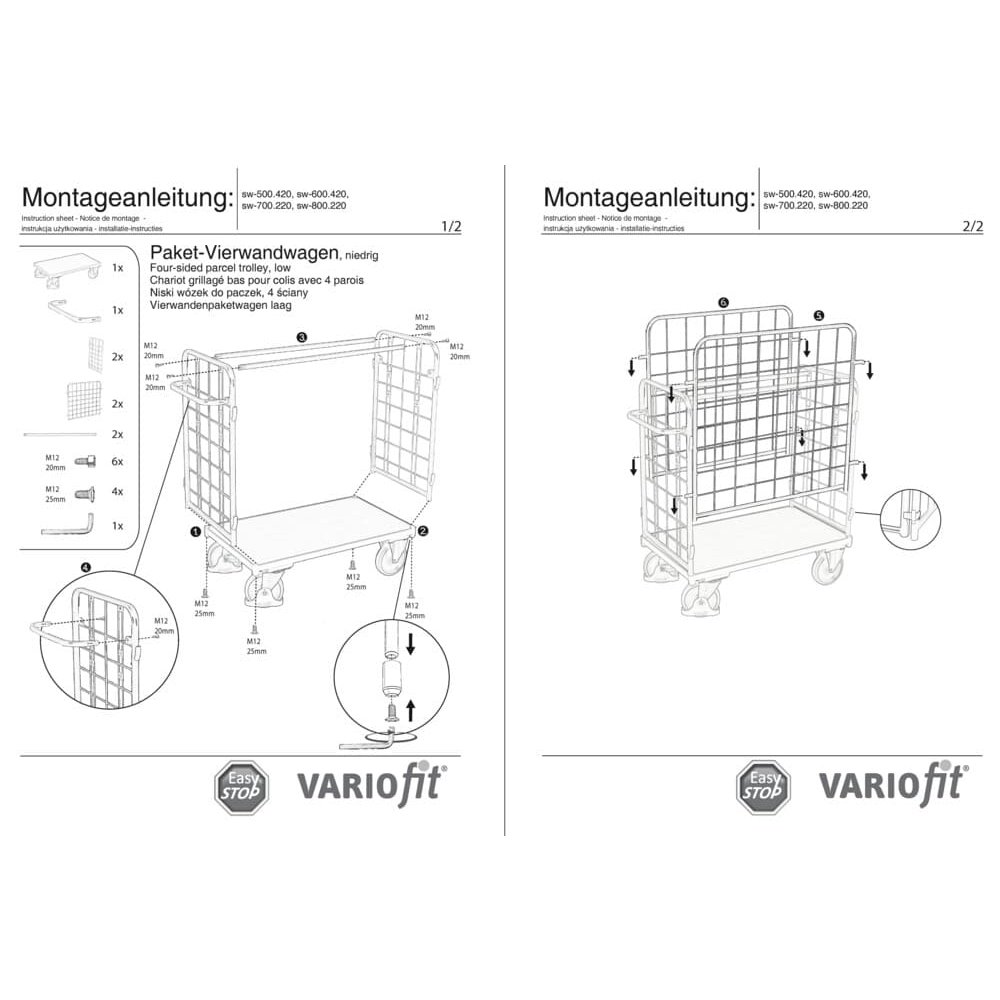 Paket-Vierwandwagen nizki Tip S + EasySTOP-1