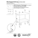 Težki ESD mizični voziček z 2 nakladalnimi površinami Tip S + EasySTOP-0