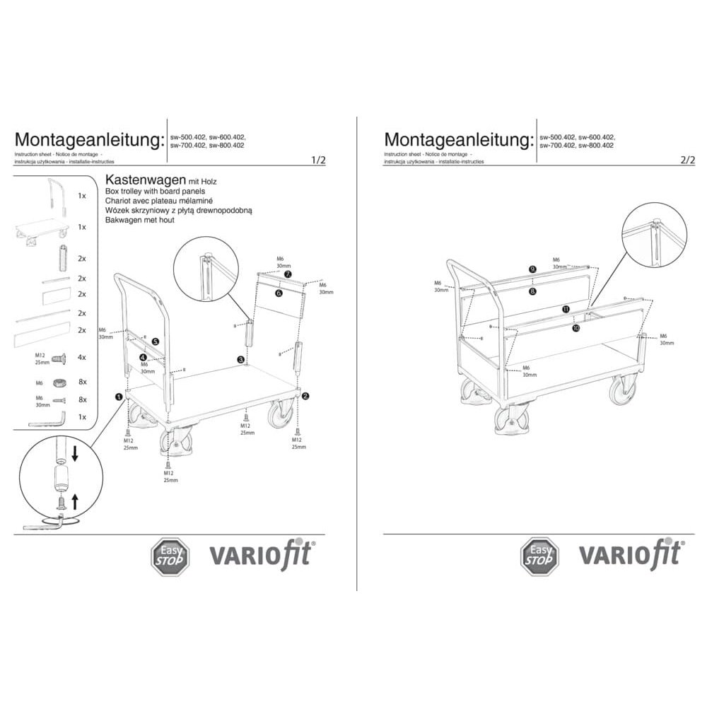 Zabojnik-/ Obarvani voziček tip M + EasySTOP-0