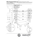 Visok paketni voziček z 2 mrežnimi stranmi + 5 polic 500 kg nosilnosti Tip L + EasySTOP-0