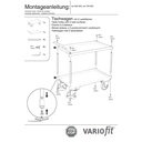 Velik miza voziček z 2 nadstropji, rob kadi 40 mm visok, visok potisni ročaj + EasySTOP-0