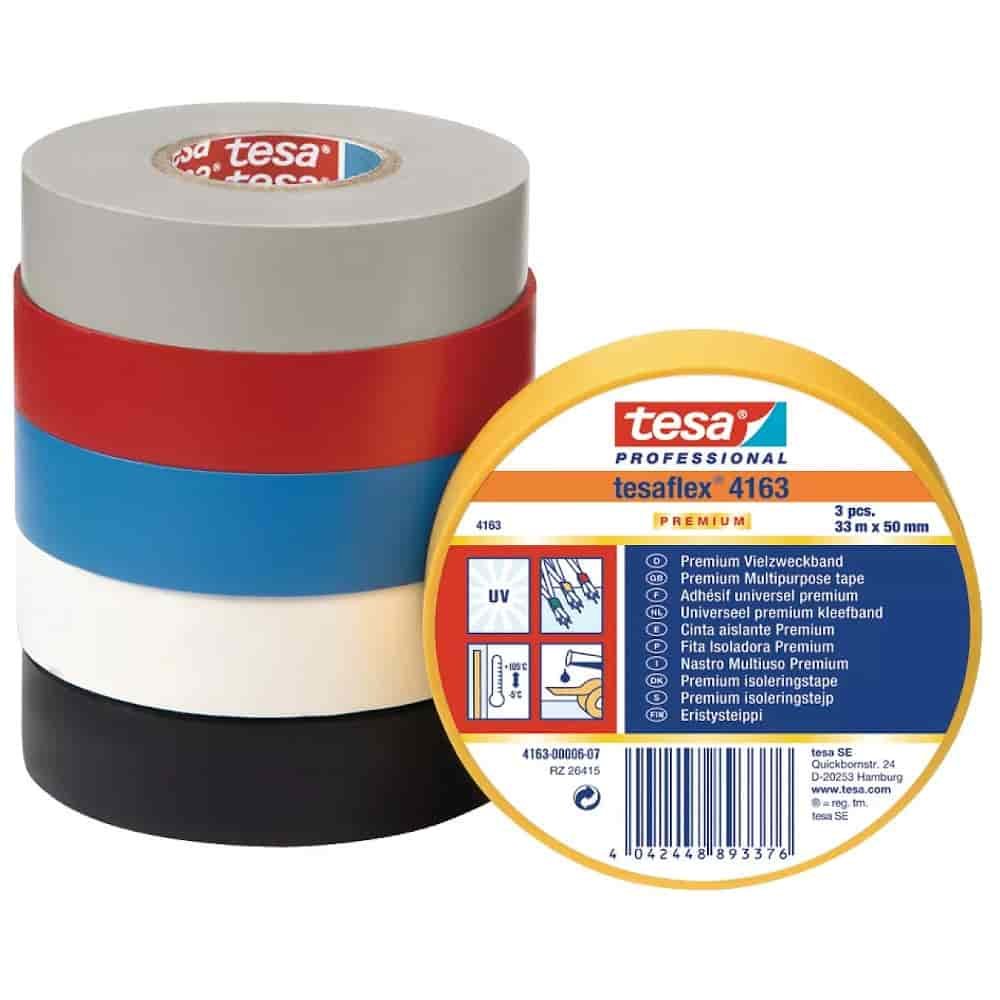 tesa tesaflex izolacijski trak 4163 PVC 19 mm x 33 m (siv)-0