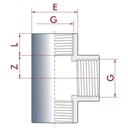 PVC-U T-kos IG 3/4" PN10-0