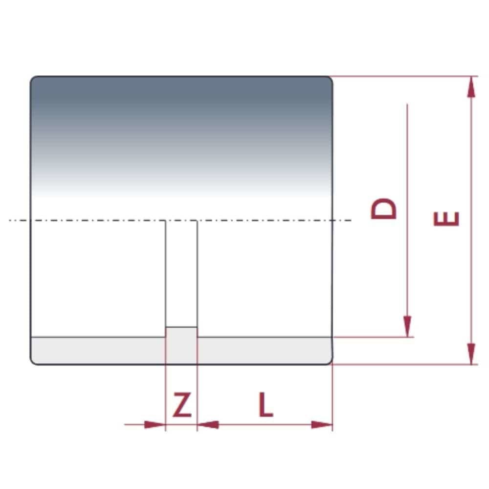 PVC-U lepilna spojka 20 mm PN16-0