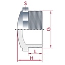 PVC-U Čep AG 1/2" PN10-0