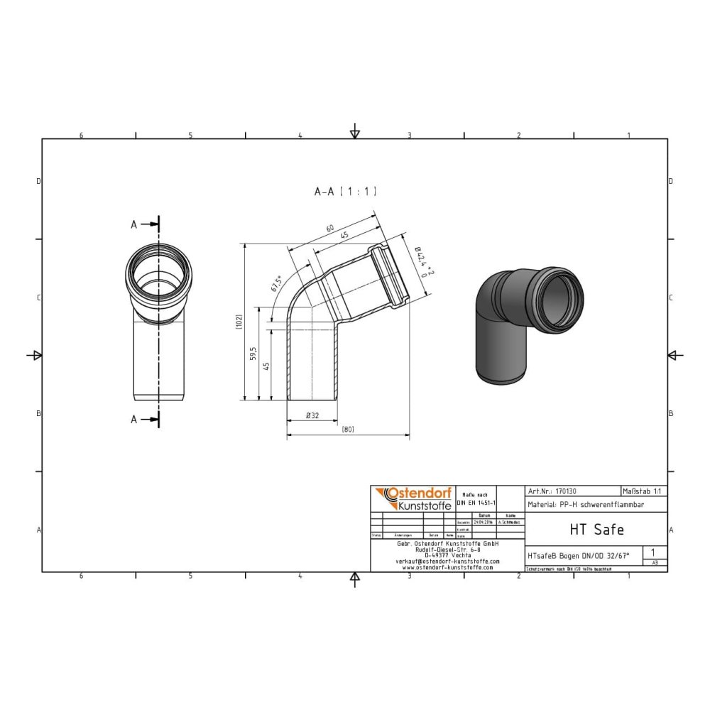 HTsafeB Koleno DN/OD 32 67 Stopinj-1