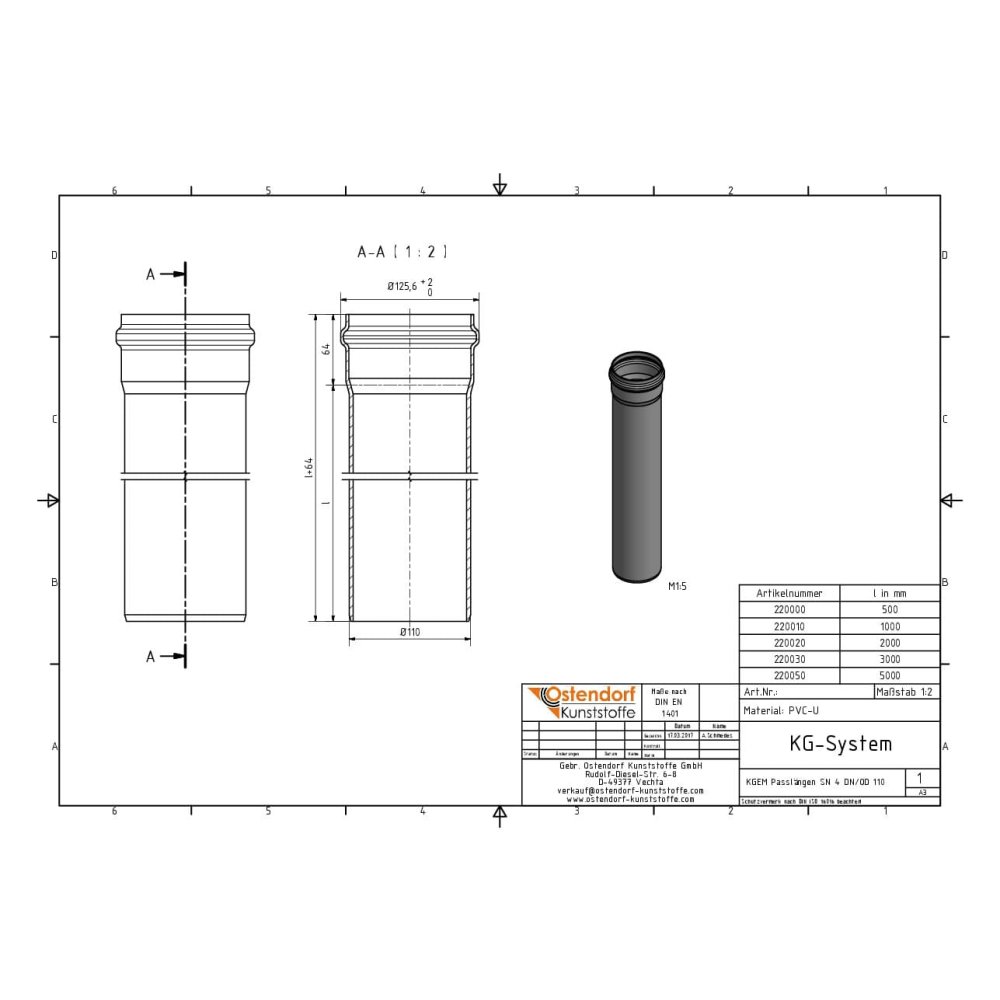 KGEM cev SN 4 Coex DN/OD 110 x 1000 mm-1