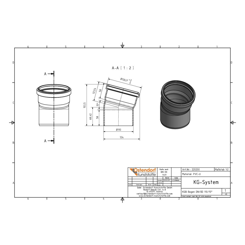 KGB Koleno DN/OD 110 15 Stopinj-0