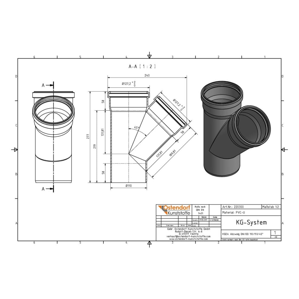 KGEA Odcep DN/OD 110/110 45 Stopinj-1