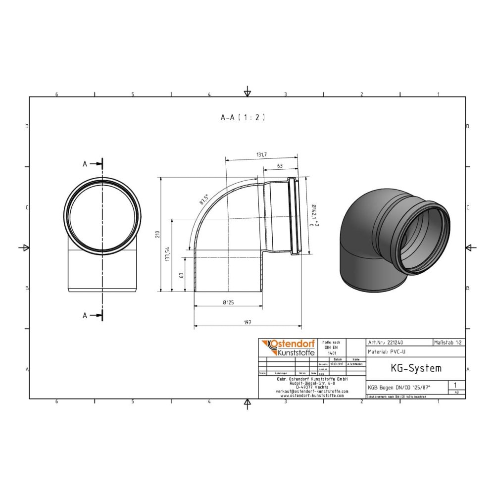 KGB Koleno DN/OD 125 87 Stopinj-1