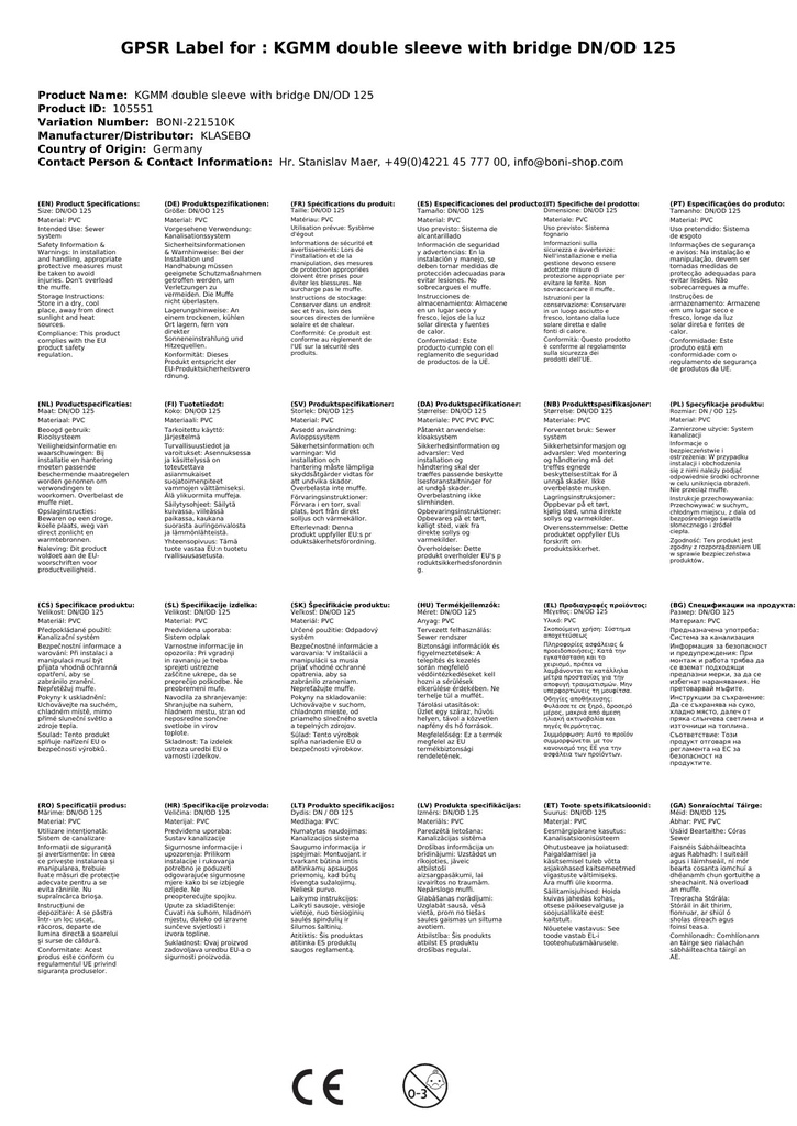 KGMM Dvojna spojka z mostičkom DN/OD 125-3