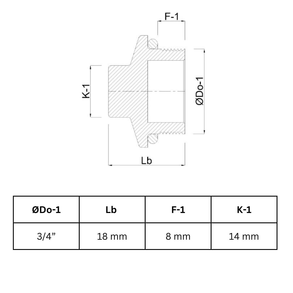 Navojni fiting Medeninasti čep 3/4" AG-0