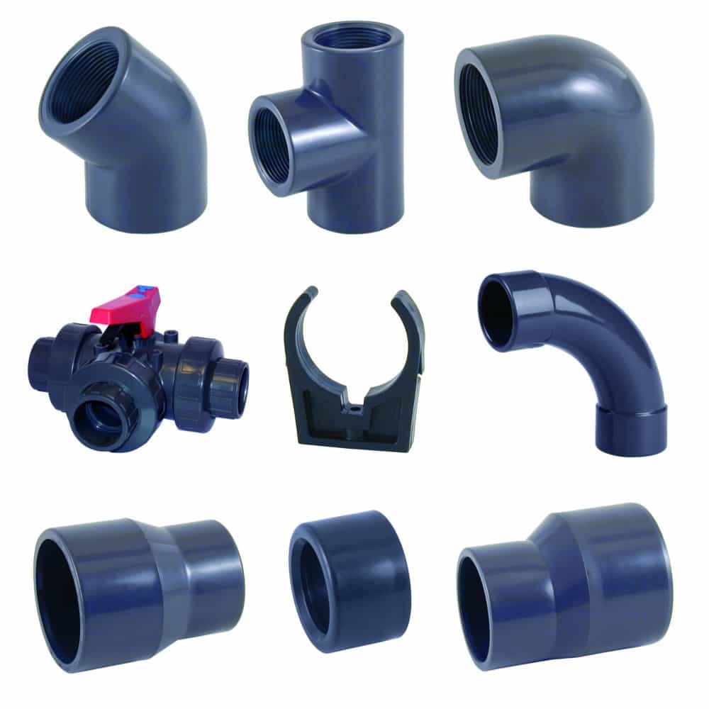 PVC Fittings + Spoji v različnih velikostih + oblikah-0