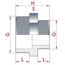 PVC - U reducirani dvojni nastavek ZG 3/4" x 1/2"-0