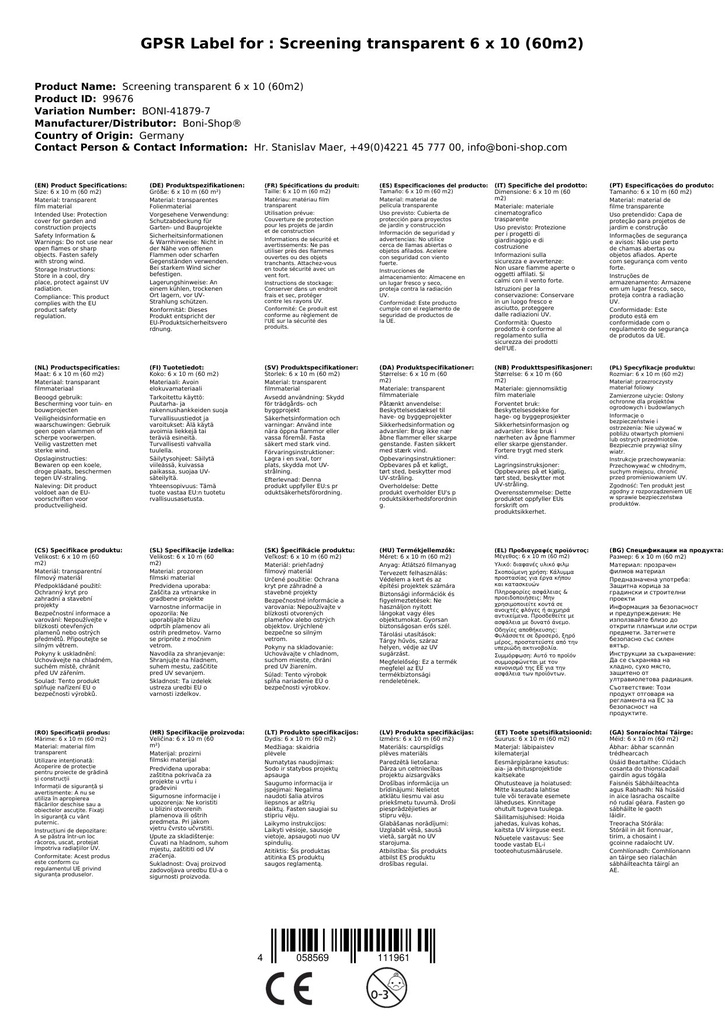 Mrežasta folija - prozorna pokrivna ponjava 6 x 10 (60m²)-3