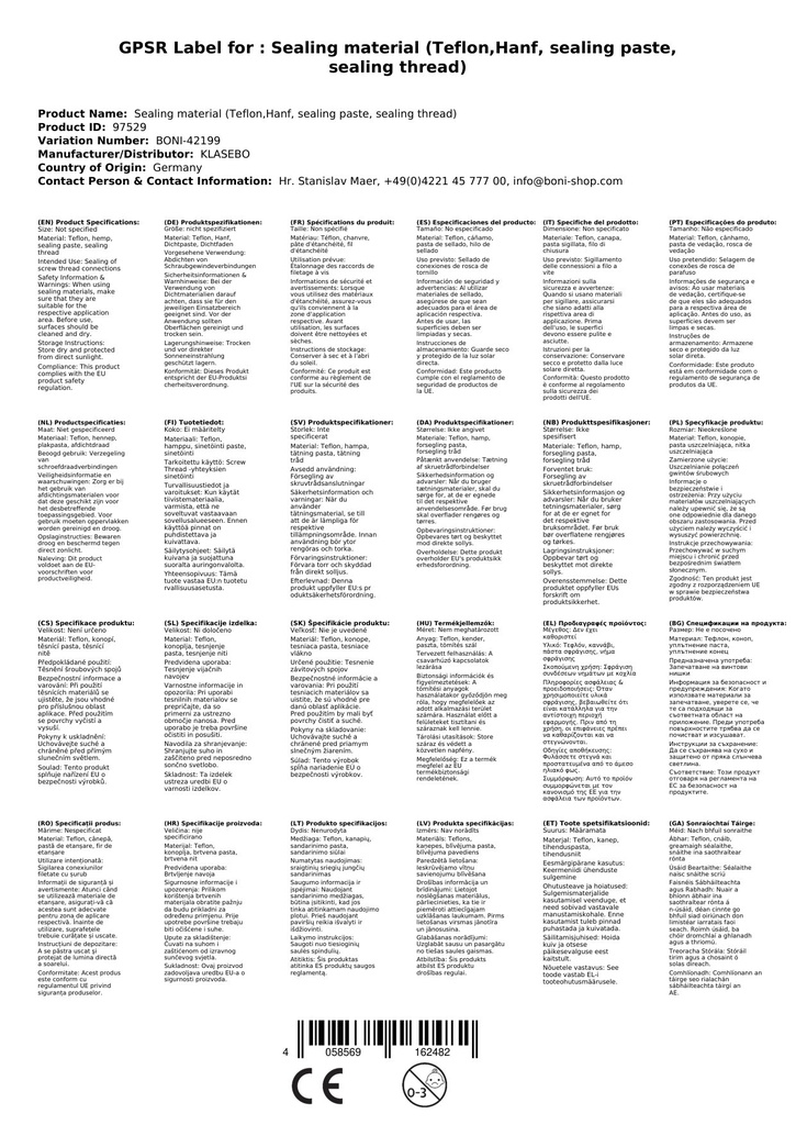 Tesnilni material (Teflon, Konoplja, Tesnilna pasta, Tesnilna nitka)-0