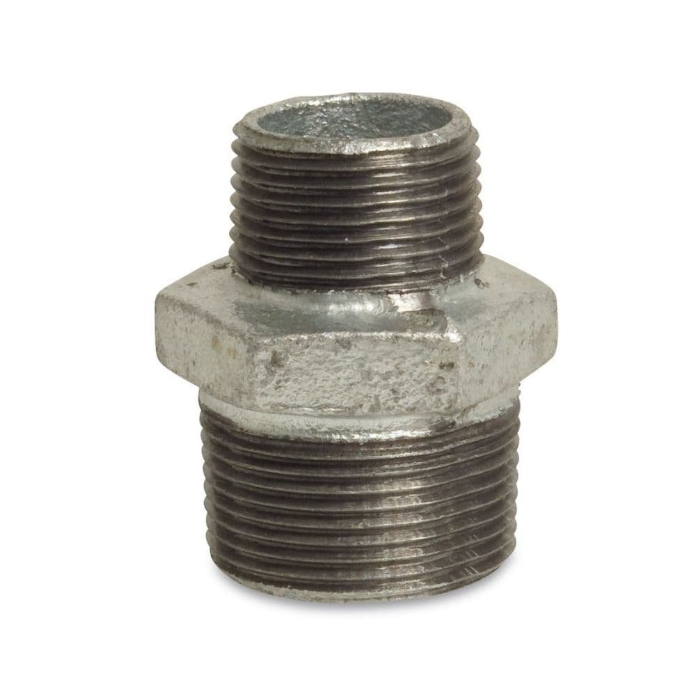 Threaded Fitting Malleable Iron Reducing Nipple 1 1/2" M x 1 1/4" M