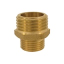 Threaded Fitting Brass Double Nipple Reduced 1 1/2" Male x 1/2" Male