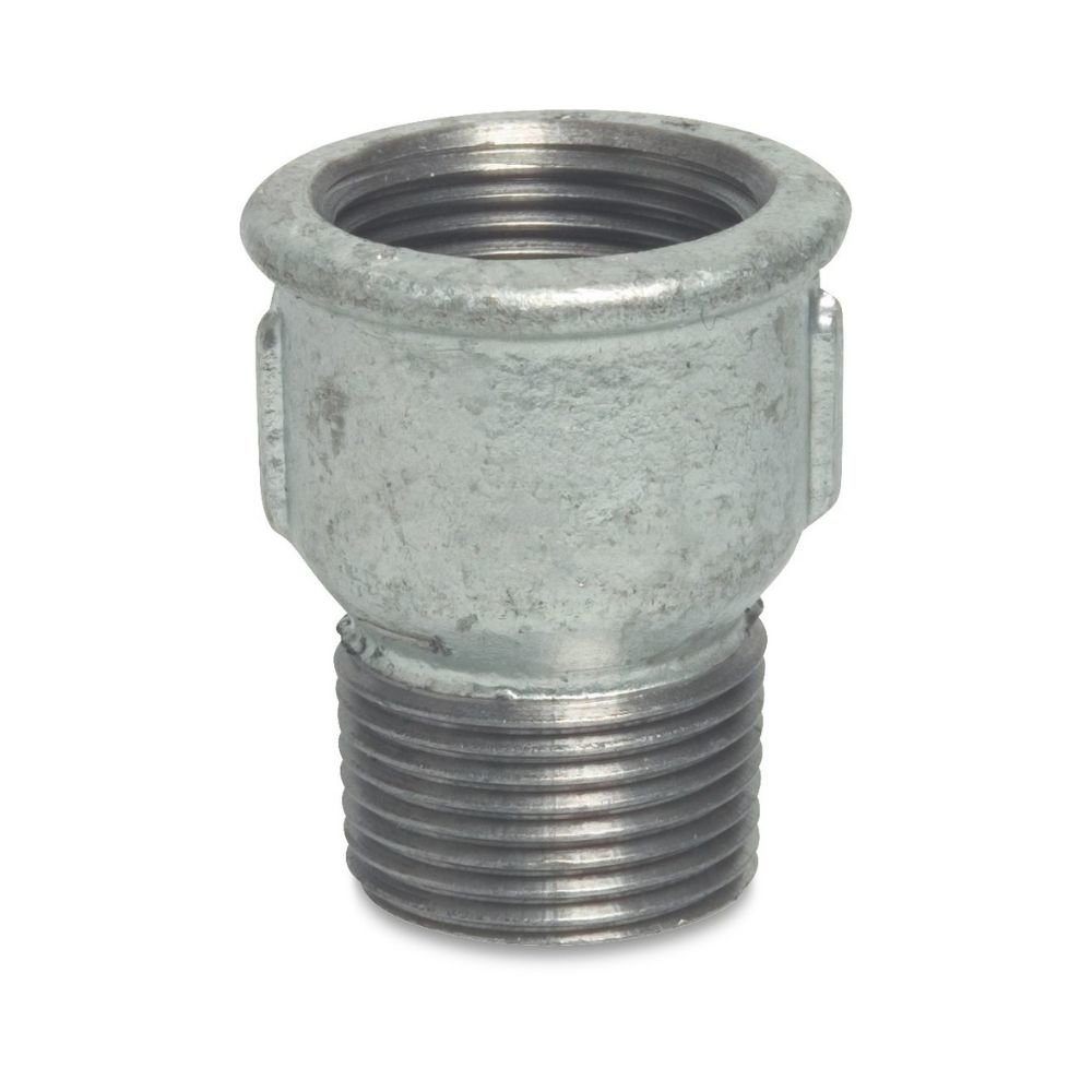 Threaded Fitting Malleable Cast Iron Socket Nipple 1 1/4" Female Thread x 1 1/4" Male Thread