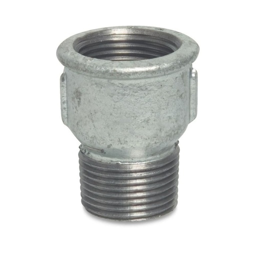 [BONI-42295-604K] Threaded Fitting Malleable Cast Iron Socket Nipple 1 1/2" Female x 1 1/2" Male